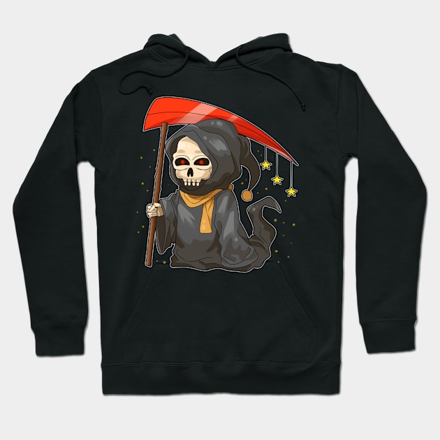 death cartoon halloween with sickle Hoodie by YousifAzeez